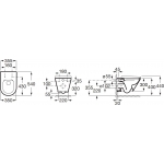 Roca The Gap Round Rimless 掛牆座廁配SUPRALIT®油壓板套裝